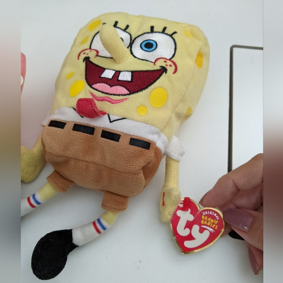 VTG Sponge Bob Square Pants and Patrick Star with tags, 2 Ty Beanie Babies - Picture 15 of 15